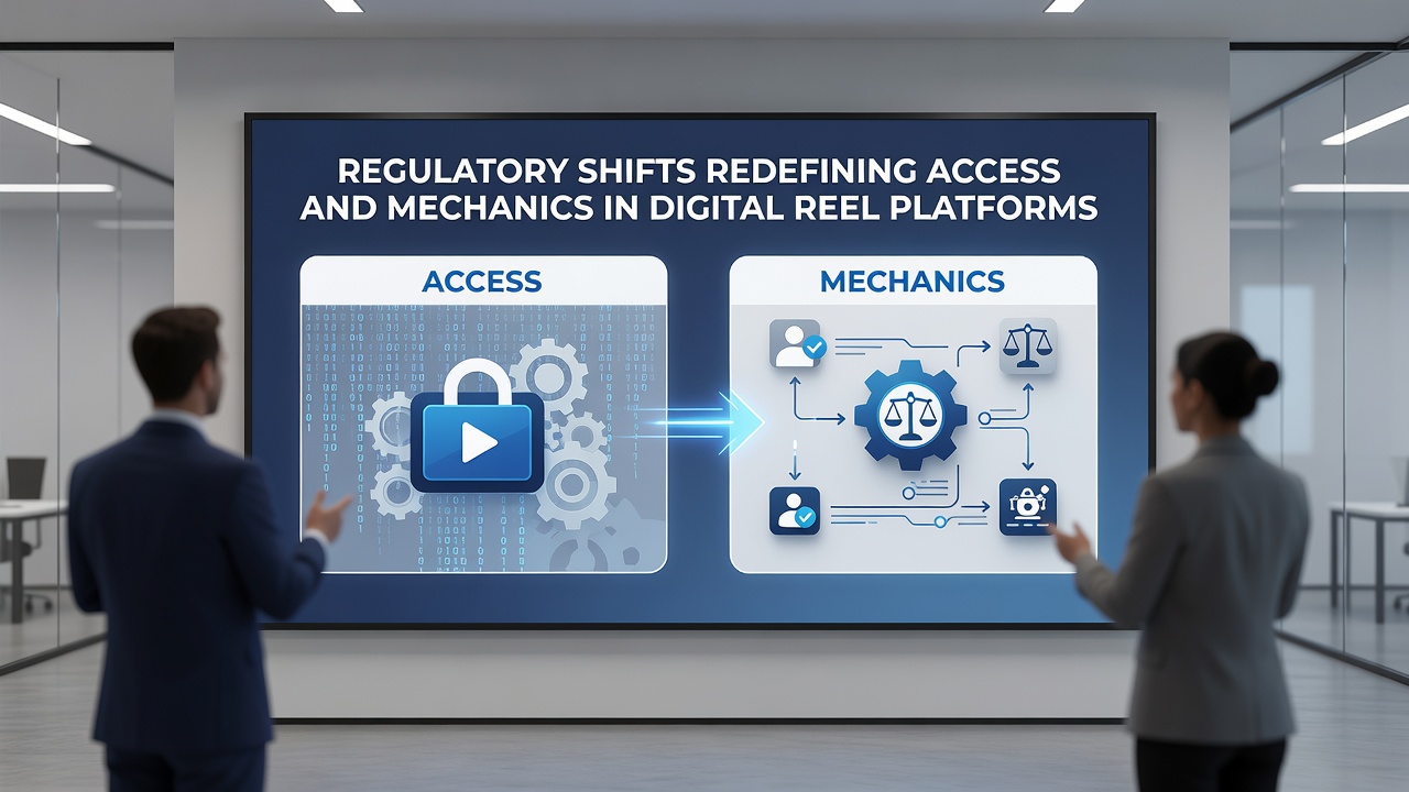 Mechanics updates in digital reels including adjusted RNG displays and compliance indicators