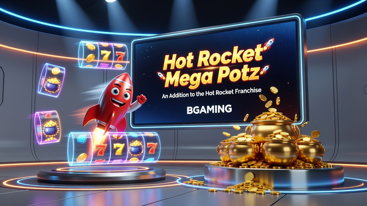 Detailed view of X-Potz bonus levels and multiplier collection interface in Hot Rocket Mega Potz